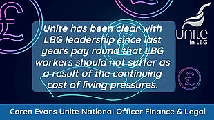 Unite in LBG half year results reaction